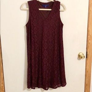 Apt. 9 Burgundy Lace Dress